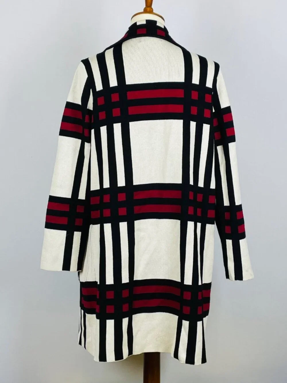 Anthropologie oliver. o Duster Cardigan Sz L Color Block Mondrian Bold Street